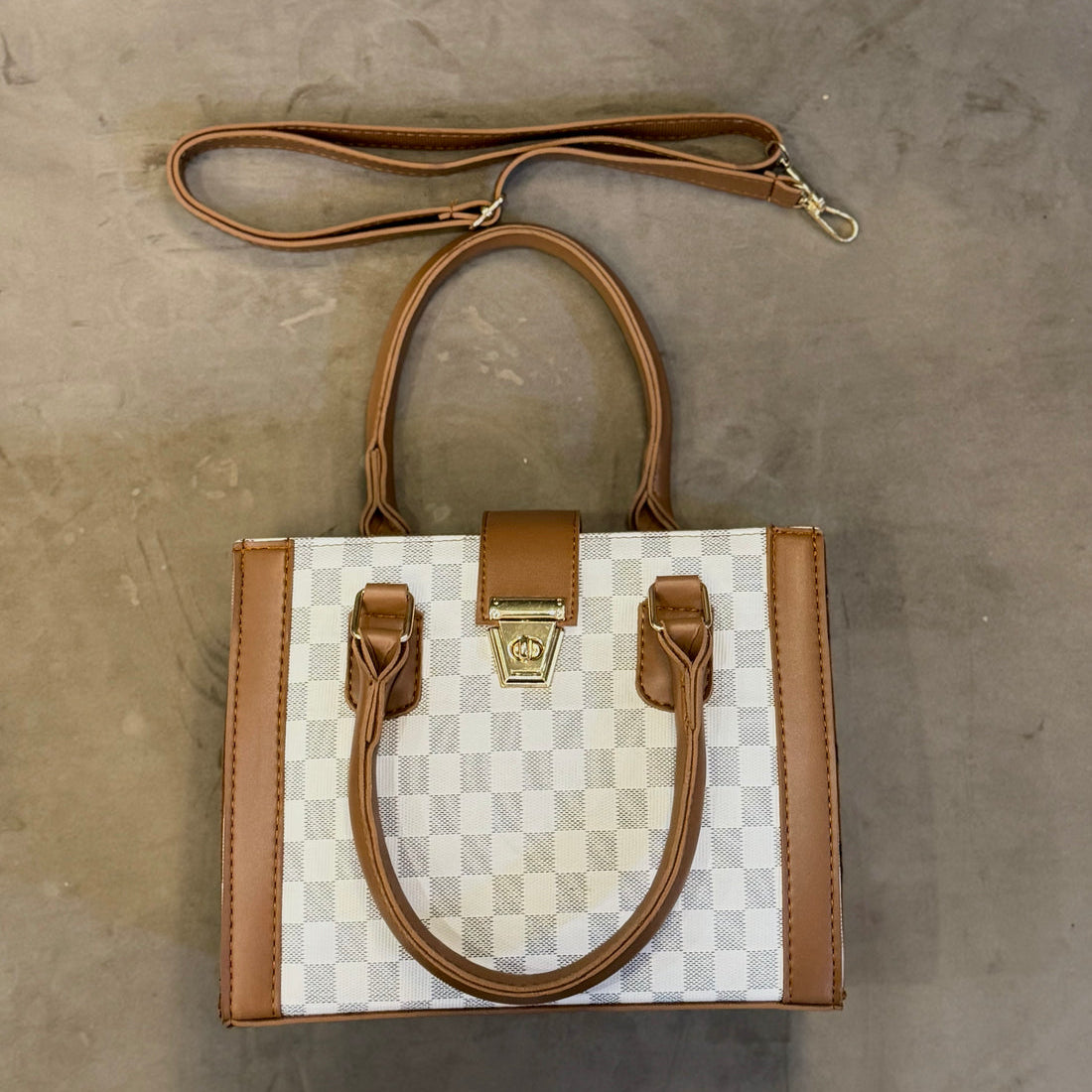 Checkered Wish Box Tote Bag By K&A Couture | CW-002 |