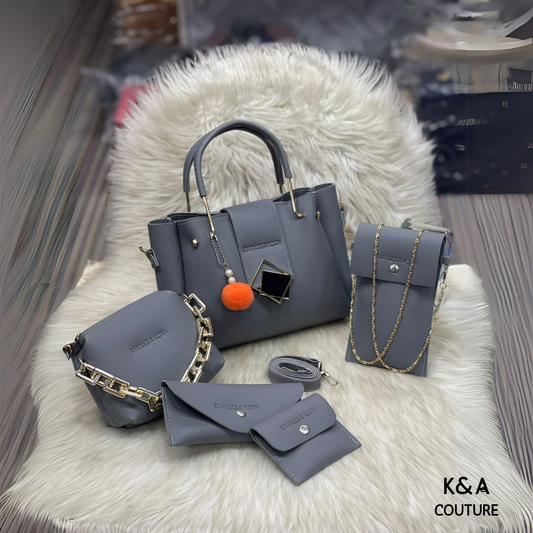 Charles & Keith 5-Piece Shoulder Bag Set K&A Couture | CK-002 | Elegant Bag