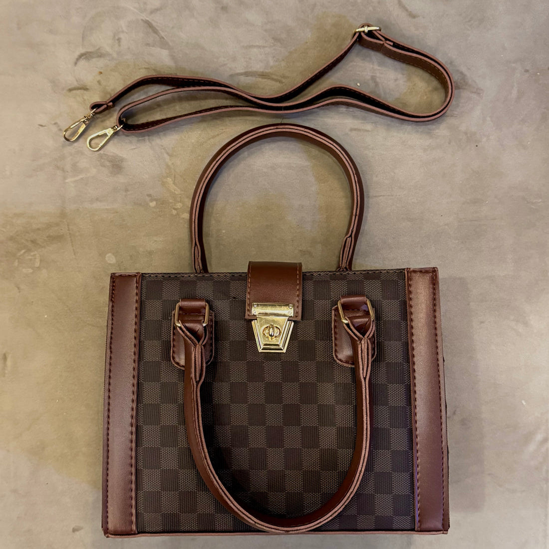 Checkered Wish Box Tote Bag By K&A Couture | CW-003 |