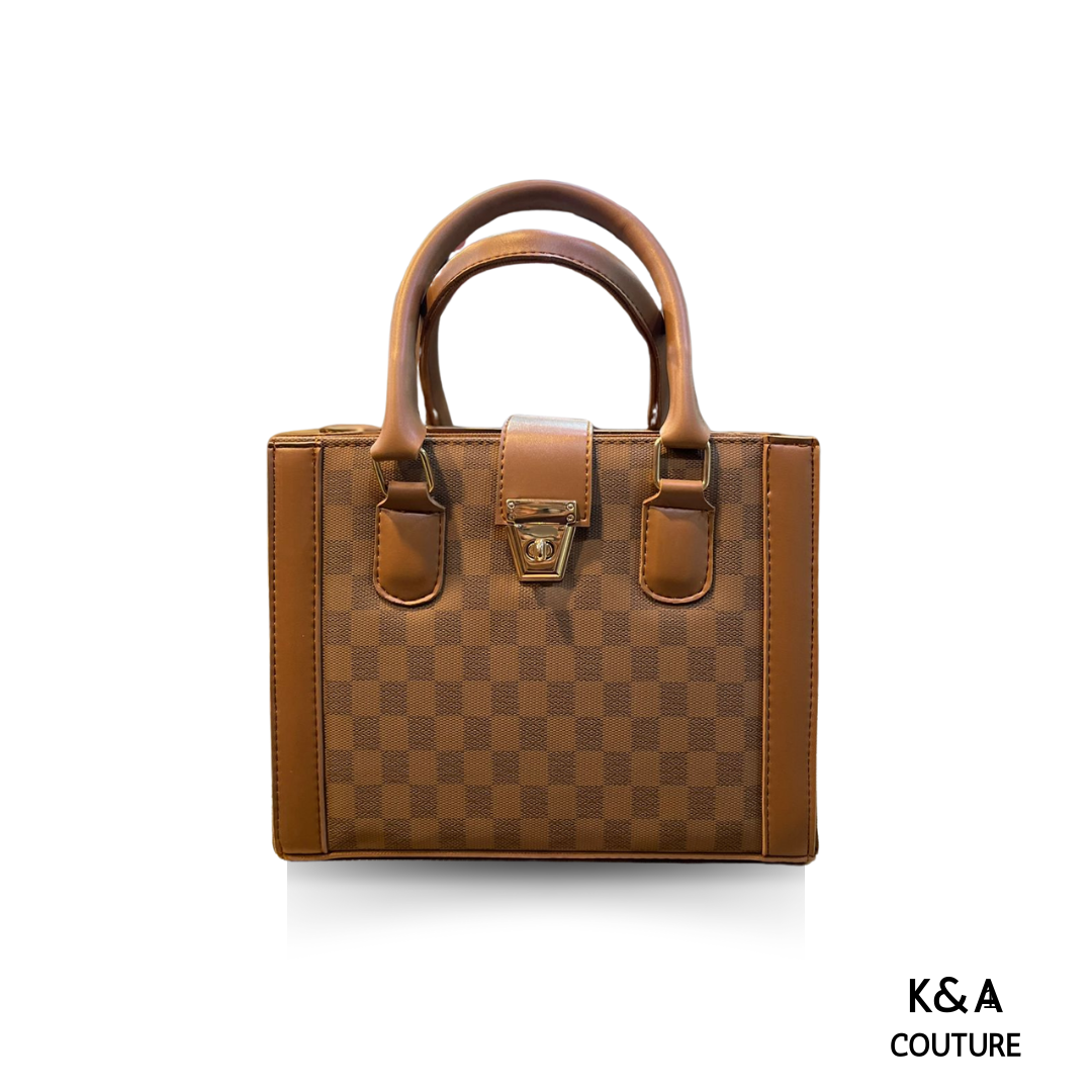 Checkered Wish Box Tote Bag By K&A Couture | CW-004 |