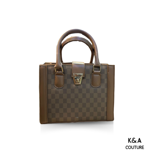 Checkered Wish Box Tote Bag By K&A Couture | CW-005 |