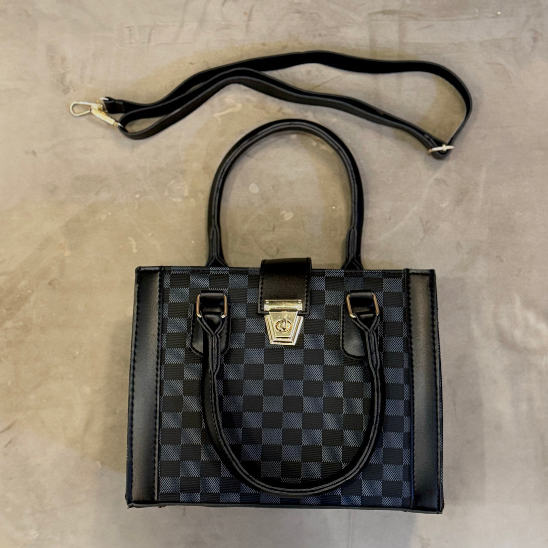 Checkered Wish Box Tote Bag By K&A Couture | CW-001 |