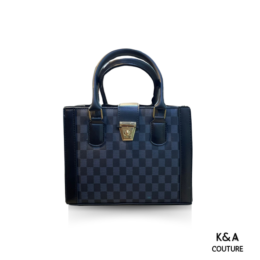 Checkered Wish Box Tote Bag By K&A Couture | CW-001 |