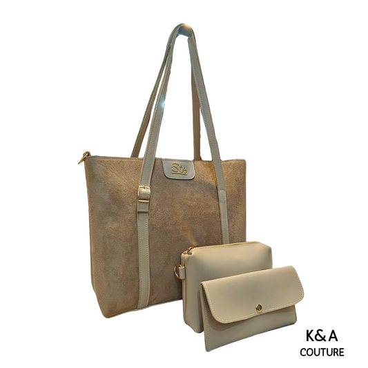 Rabbit Tote Bag Set K&A Couture | RT-003 | Elegant 3-Piece Collection