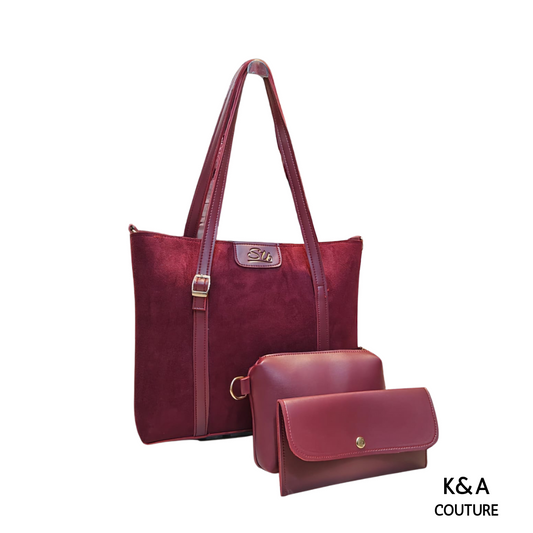 Rabbit Tote Bag Set K&A Couture | RT-004 | Elegant 3-Piece Collection