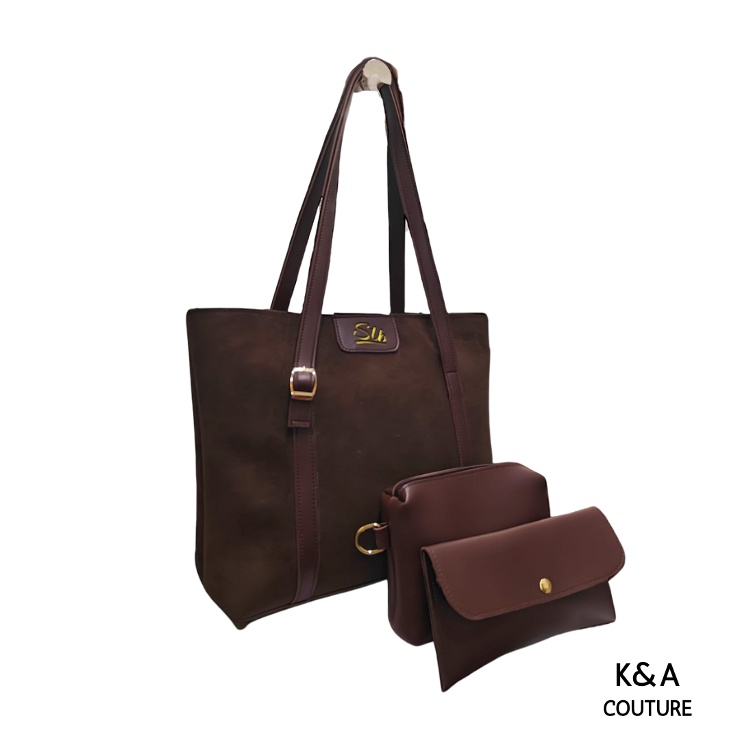 Rabbit Tote Bag Set K&A Couture | RT-005 | Elegant 3-Piece Collection